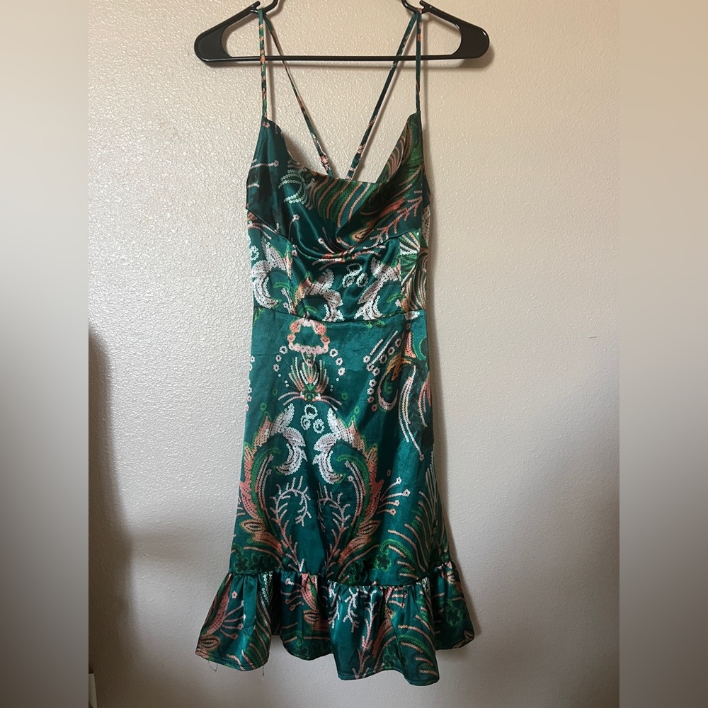 Satin criss-cross dress